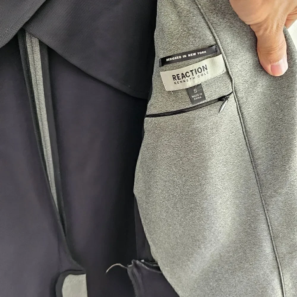 Kenneth Cole Blazer Jacket Sport Coat Men's S Heather Grey Two Button Dresswear